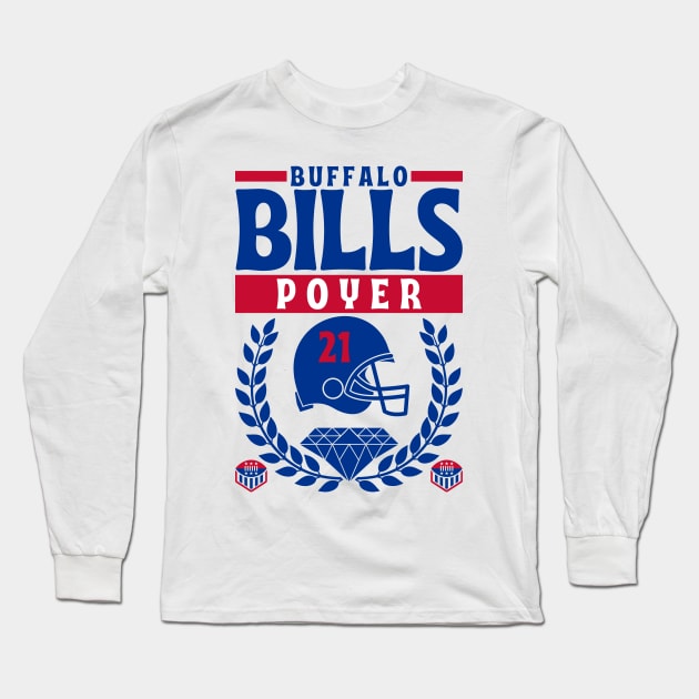 Buffalo Bills Poyer 21 Edition 3 Long Sleeve T-Shirt by Astronaut.co
